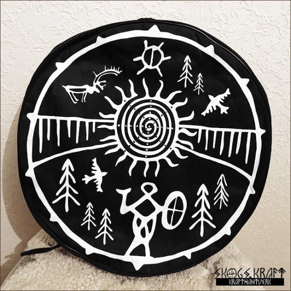 trumväska med mönster hällristningar shaman